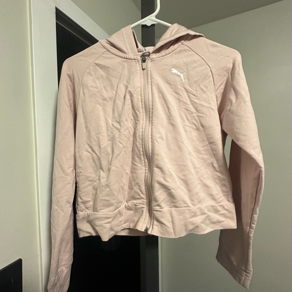 Puma Light Pink Hoodie with Logo